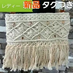 茶 鍵編み 編みバッグ　ショルダーバッグ