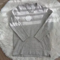 新品 未使用 タグ付き FIR MUM グレー 長袖ニットセーター XS