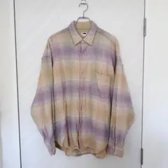 名作 H BEAUTY&YOUTH カシミヤチェックシャツ 20AW メンズ L