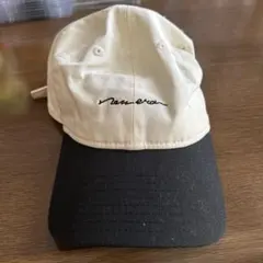 美品/New Era/ベースボールキャップ /アイボリー/ブラック