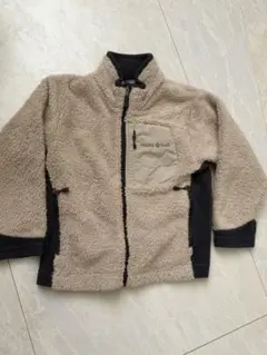 mont-bell キッズ フリースジャケット ベージュ/ブラック