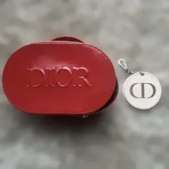 DIOR バニティポーチ レッド、DIOR手鏡付き