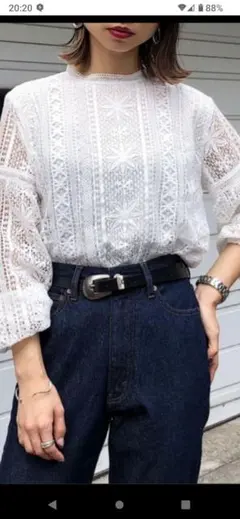 【新品タグ付き】PAGEBOY WEB限定ケミカルレースブラウス