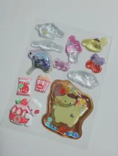 ⑨ ポムポムプリン ウォーターシール シールいろいろ おすそ分け