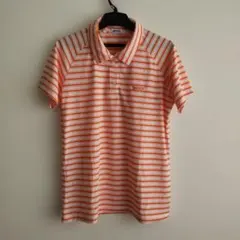 Srixon 半袖ポロシャツ L オレンジ/ホワイト