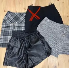 キュロット、ショートパンツ、ミニスカート3点セット
