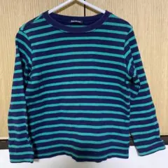 ムージョンジョン　ボーダー　ロンT 　グリーン　１１０　キッズ　長袖　シャツ