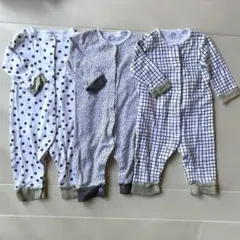 【着画有】　NEXT baby カバーオール　3点セット　6-9m 長袖