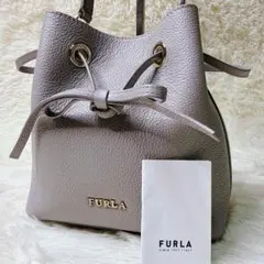 FURLA COSTANZA leather drawstring bucket