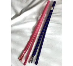 未使用＊正絹帯締め 2点セット／和装小物 着付け　着物 帯 日本製 昭和レトロ