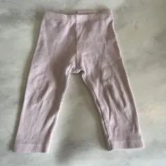 UNIQLO 80 薄ピンク　リブパンツ 後ろポケット付き
