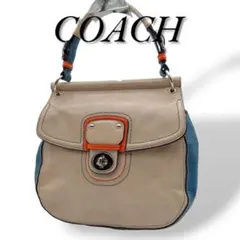 【大人気】COACH　コーチ　ハンドバック　オールレザー　本革　ターンロック