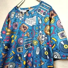 音楽モチーフ 半袖Tシャツ　フリーサイズ