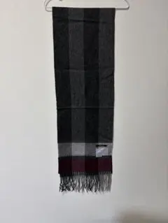 COMME CA MEN マフラー チェック柄 ウール