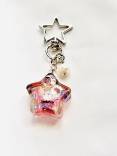 「森のシマエナガ＊透明レジンチャーム＊シャカシャカチャーム」