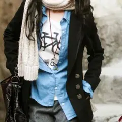 ツイードジャケットロング丈レディーススーツアウター