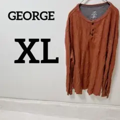 美品✨GEORGE 【XL】 オレンジ 長袖Tシャツ 春服　秋服　お出かけ