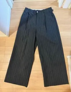 【未使用品】GU beautiful people ストライプワイドスラックスM