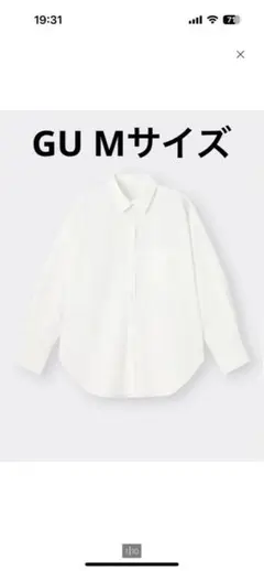 【ほぼ新品】オーバーサイズシャツ　GU オフホワイトM