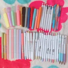 カラーペン　蛍光ペン　まとめ売り 2枚目おまけ付き♡のサムネイル
