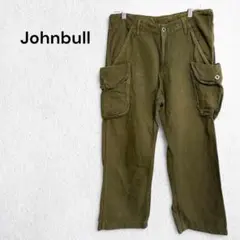 ジョンブル カーゴパンツ ミリタリー ワーク ワイド カーキ トラウザー