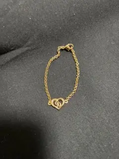 【最終値下げ】Christian Dior ハートロゴ ブレスレット ゴールド