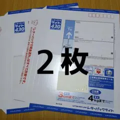 【新品★匿名配送】 レターパックライト430 　２枚セット