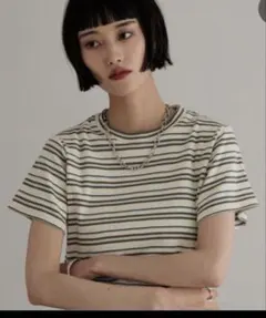 LOWRYS FARM フライスチビＴシャツＳＳ　ボーダーのサムネイル