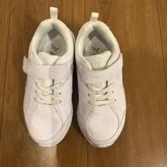 瞬足　ホワイト スニーカー　19センチ
