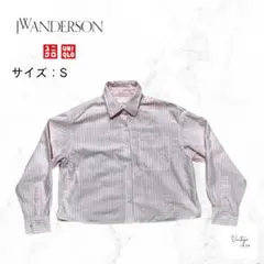 JW ANDERSON×UNIQLO 短丈シャツ S ストライプ ピンクのサムネイル