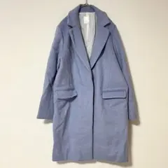 Te chichi テチチ チェスターコート 【L】 ウール混 ライトブルー