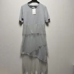 新品未使用 stella tokyo グレー チュールワンピース