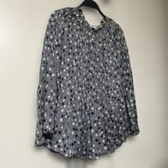 Aquascutum ドット柄 プリーツ フレアスカート 日本製のサムネイル