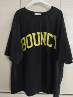 しまむら　ロゴ　Tシャツ　カジュアル　ブラック