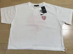 【新品】天竺ラメハートTシャツ ダブルフォーカス（L）