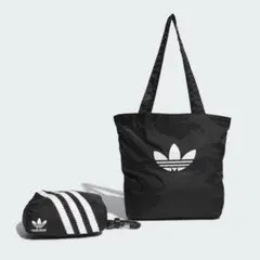ポケッタブル　パッカブル　トート　バッグ　エコ　バック　adidas チャームのサムネイル