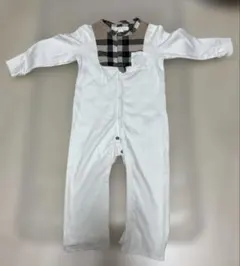 バーバリー ロンパース チェック柄 ホワイト 80cm
