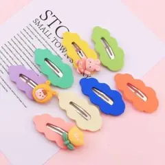 【SO001】前髪ヘアピン 波型 9色セット ｜ ホイップデコ ハンドメイド