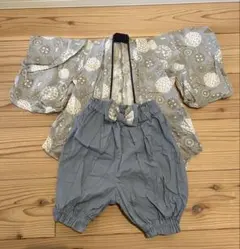 袴ロンパース80 青 男の子