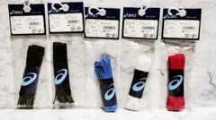 [アシックス] 靴紐 赤 黒 青 白 計5組