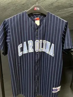 Majestic CAROLINA ベースボールシャツ 半袖 ネイビーのサムネイル