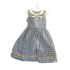 axes femme kids チェック柄 ノースリーブ ワンピース 120cmのサムネイル