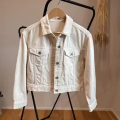 ホワイト デニムジャケット ショート丈　UNIQLO