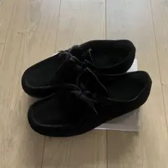 ブラックスエードレースアップシューズ