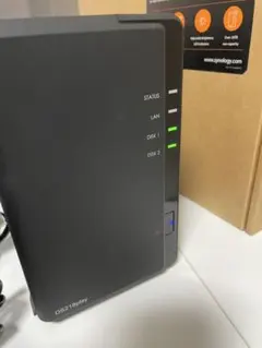 Synology DS218play NAS 本体一式（HDD３TBx 2付き)