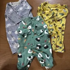 おにぎり　くじら　車　ロンパース 70 80