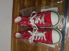 赤ハイカットスニーカー コンバース 21cm