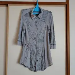 Linea Monica 長袖ロングシャツ　Mサイズ！おもしろデザイン！！