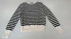 美品アンタイトル ボーダー ウール100%ニット 2 きれいめ16500円