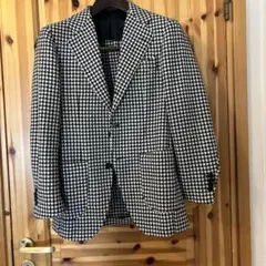 ビームスBrilla カシミヤ混毛　ハウンドトゥース テーラードジャケット